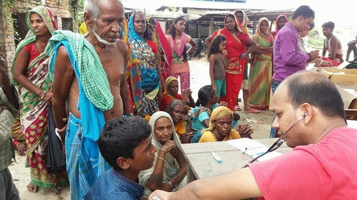 Health camp in Tirhut Mainakaderi, Saptari.